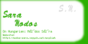 sara modos business card